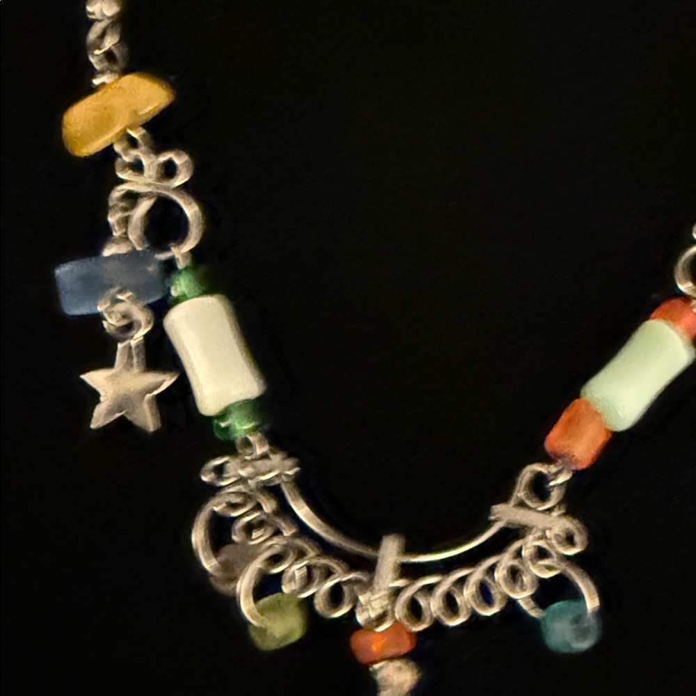 Colorful Beaded anklet with Pendant - Picture 3 of 3